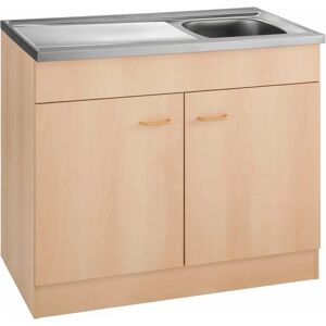 Held Möbel Elster Küchenschrank - 100cm Breite, 85cm Höhe, 50cm Tiefe - Braun Held Möbel Elster Küchenschrank - 100cm Breite, 85cm Höhe, 50cm Tiefe - Braun