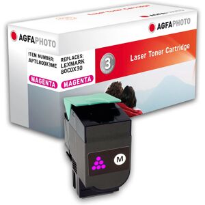 AgfaPhoto APTL800X3ME Cartouche de toner - Magenta compatible Lexmark AgfaPhoto APTL800X3ME Cartouche de toner - Magenta compatible Lexmark