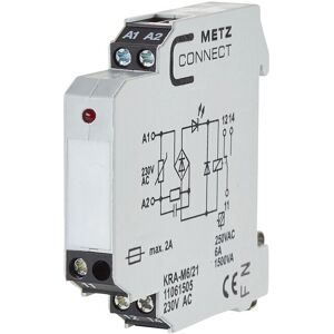 Metz Connect KRA-M6/21 Potential-Relais - 230V, Monostabil, IP20 Metz Connect KRA-M6/21 Potential-Relais - 230V, Monostabil, IP20