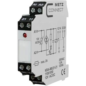 Metz Connect 12V Relaismodul mit Potentialtrennung - IP40 Metz Connect 12V Relaismodul mit Potentialtrennung - IP40