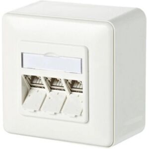 METZ CONNECT 130B11D30002-E Surface Network Socket - 3 Ports CAT 6A - White METZ CONNECT 130B11D30002-E Surface Network Socket - 3 Ports CAT 6A - White
