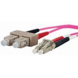 Metz Connect 151S1EOJO10E Fiber Optic Cable - OM4, 1m, SC/LC, Pink Metz Connect 151S1EOJO10E Fiber Optic Cable - OM4, 1m, SC/LC, Pink