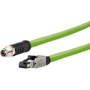 Metz Connect 142M6X18050 M12 Network Cable - Green, 5m, UV & Acid Resistant Metz Connect 142M6X18050 M12 Network Cable - Green, 5m, UV & Acid Resistant