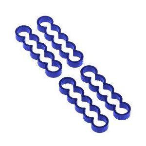 Morsetto cavi Alphacool Eiskamm Alu X5 Flat - Blu - 4 pz Morsetto cavi Alphacool Eiskamm Alu X5 Flat - Blu - 4 pz