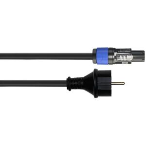 Cordial Câble Powercon - 3m, Noir - Powercon & Schuko Cordial Câble Powercon - 3m, Noir - Powercon & Schuko