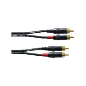 Cable de audio Cordial CFU 0.9 CC - 2x RCA - Negro Cable de audio Cordial CFU 0.9 CC - 2x RCA - Negro