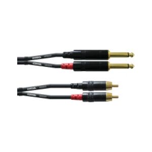 Cordial CFU3PC Cavo Audio 3m - 2 RCA & Jack 6,35mm - Nero Cordial CFU3PC Cavo Audio 3m - 2 RCA & Jack 6,35mm - Nero