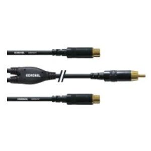 Cordial CFY 0.3 CEE Audiokabel - RCA, 0,3 m, Svart Cordial CFY 0.3 CEE Audiokabel - RCA, 0,3 m, Svart