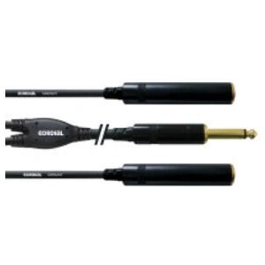 Cordial CFY 0.3 PGG Audio Cable - 6.35mm Mono Jack - 0.3m Cordial CFY 0.3 PGG Audio Cable - 6.35mm Mono Jack - 0.3m