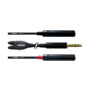 Cordial CFY 0.3 VGG Audio Cable - 2 x 6.35mm, Black Cordial CFY 0.3 VGG Audio Cable - 2 x 6.35mm, Black