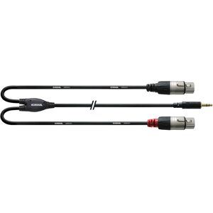 Cordial CFY 3 WFF Y-Adapter Audio Cable 3m - XLR Female, 3.5mm Jack - Microphone Cordial CFY 3 WFF Y-Adapter Audio Cable 3m - XLR Female, 3.5mm Jack - Microphone