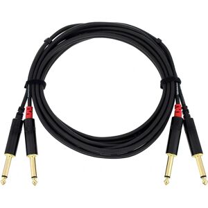 Cordial CFU 3 PP Audio Adapter Cable - 3m - Black - Studio Type Cordial CFU 3 PP Audio Adapter Cable - 3m - Black - Studio Type