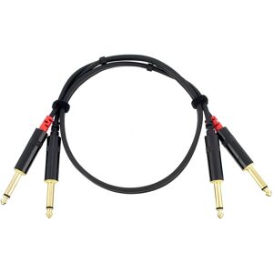 Cordial Dual Jack Mono Cable - 0.6m - Audio Type Cordial Dual Jack Mono Cable - 0.6m - Audio Type