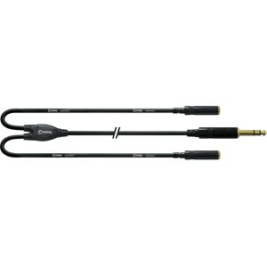 Cordial 0.3m Y-Adapter Audio Cable - Black Cordial 0.3m Y-Adapter Audio Cable - Black
