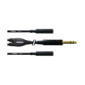 Cordial 0.3m Y-Adapter Audio Cable - Black Cordial 0.3m Y-Adapter Audio Cable - Black