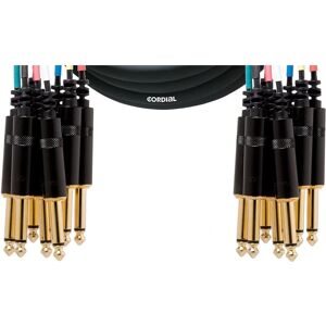8kanálový vícekanálový kabel Cordial - 3m, černý, mono jack konektory 8kanálový vícekanálový kabel Cordial - 3m, černý, mono jack konektory