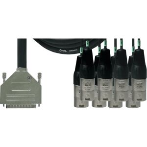 Cable interfaz Cordial CFD 1.5 DMT - 8 XLR machos, Sub-D 25, 1.5m Cable interfaz Cordial CFD 1.5 DMT - 8 XLR machos, Sub-D 25, 1.5m