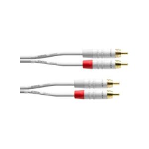 Cordial CFU 3 CC-SNOW Audio Kabel - 3m, 2x RCA mannelijk Cordial CFU 3 CC-SNOW Audio Kabel - 3m, 2x RCA mannelijk