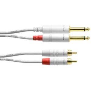Cordial CFU 1.5 PC-SNOW Audio kabel - 1,5m, RCA na 6,35mm jack, Bílá Cordial CFU 1.5 PC-SNOW Audio kabel - 1,5m, RCA na 6,35mm jack, Bílá