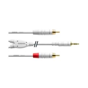 Ljudkabel Cordial CFY 3 WCC-SNOW - 3m, Vit, RCA & 3.5mm Ljudkabel Cordial CFY 3 WCC-SNOW - 3m, Vit, RCA & 3.5mm