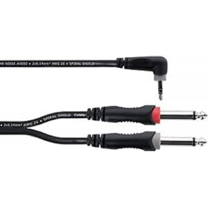 Cordial 14868 Audio Y-Adapter Cable - 3m Black - Stereo Mono Connectors Cordial 14868 Audio Y-Adapter Cable - 3m Black - Stereo Mono Connectors