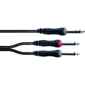 Cordial 14876 Y Audio Adapter - 1m Black PVC Cable Cordial 14876 Y Audio Adapter - 1m Black PVC Cable