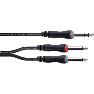 Cordial 14877 Y-adapter ljudkabel - 1,5 m, Svart, Stereo till Mono Cordial 14877 Y-adapter ljudkabel - 1,5 m, Svart, Stereo till Mono