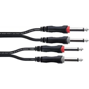 Cordial 14846 Audio Jack Anschlusskabel - 6 m, Schwarz, Gedrehter Schirm Cordial 14846 Audio Jack Anschlusskabel - 6 m, Schwarz, Gedrehter Schirm