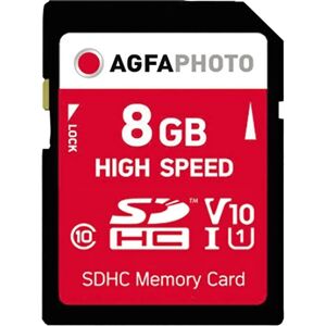 AgfaPhoto 8GB High Speed SDHC Card - UHS-I V10 - Camera-Ready AgfaPhoto 8GB High Speed SDHC Card - UHS-I V10 - Camera-Ready