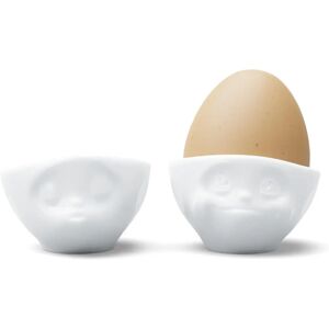 Deutsches Porzellan Eierbecher Set mit 2 - Süße Gesichtsausdrücke Deutsches Porzellan Eierbecher Set mit 2 - Süße Gesichtsausdrücke