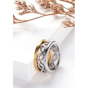 KINGKA Leaves Trio Edelstahl Ring-Set - Größe 60 - Eleganter Schmuck KINGKA Leaves Trio Edelstahl Ring-Set - Größe 60 - Eleganter Schmuck