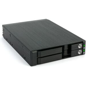 Fantec Fantec MR-25DUAL HDD SSD enclosure - Supports 2.5 inch SATA/SAS - Black Fantec Fantec MR-25DUAL HDD SSD enclosure - Supports 2.5 inch SATA/SAS - Black