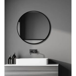 Czarny okrągły lustro ścienne Talos 60cm - Dekoracja łazienki i salonu Czarny okrągły lustro ścienne Talos 60cm - Dekoracja łazienki i salonu