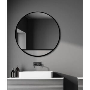 Specchio Tondo da Parete Talos Nero 80cm - Decorazione, Cornice in Alluminio Specchio Tondo da Parete Talos Nero 80cm - Decorazione, Cornice in Alluminio