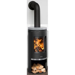 JUSTUS Faro 2.0 Speckstein Topplatte Kaminofen - Rund, 6kW, Schwarz JUSTUS Faro 2.0 Speckstein Topplatte Kaminofen - Rund, 6kW, Schwarz
