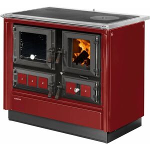 JUSTUS - Rustico-90 2.0 II - rot - Emaille - Wood-burning stove JUSTUS - Rustico-90 2.0 II - rot - Emaille - Wood-burning stove