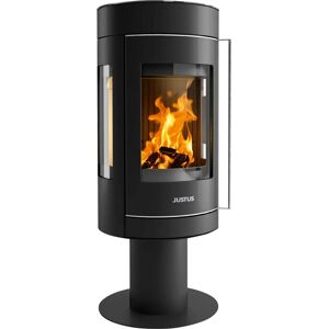 Poêle rond JUSTUS Meva - 5,5kW, Verre, Noir - Publicité Poêle rond JUSTUS Meva - 5,5kW, Verre, Noir - Publicité