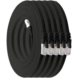 1aTTack - Cavo Cat7 Piatto - 0,5 m Nero - Cavo di Rete 1aTTack - Cavo Cat7 Piatto - 0,5 m Nero - Cavo di Rete