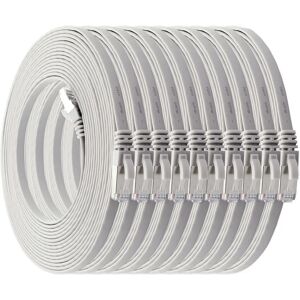 1aTTack - Cavo Cat7 Piatto - 2m - Bianco - Cavo di rete 1aTTack - Cavo Cat7 Piatto - 2m - Bianco - Cavo di rete