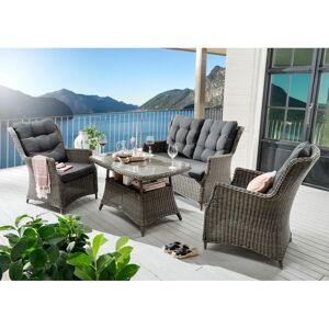 DESTINY CASA Gartentisch-Set - Polyrattan, 4 Sitzplätze DESTINY CASA Gartentisch-Set - Polyrattan, 4 Sitzplätze