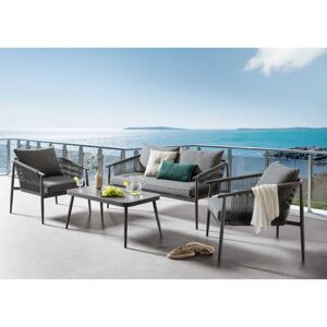 Destiny Verona Gartenlounge-Set - Wetterfest, Aluminium, Glas, Polyester Destiny Verona Gartenlounge-Set - Wetterfest, Aluminium, Glas, Polyester