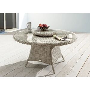 Garten-Esstisch MALAGA LUNA - Vintage Weiß, 150cm, 6 Sessel Garten-Esstisch MALAGA LUNA - Vintage Weiß, 150cm, 6 Sessel