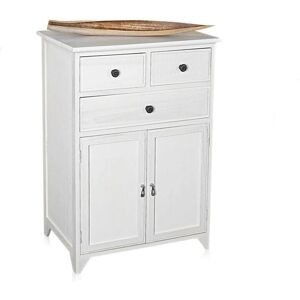 MUCOLA Aparador Blanco de Madera - Estilo Shabby Chic MUCOLA Aparador Blanco de Madera - Estilo Shabby Chic