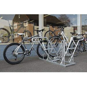Support à vélos Kaiserkraft - Modèle 4600 XBF - Double face, 8 places Support à vélos Kaiserkraft - Modèle 4600 XBF - Double face, 8 places