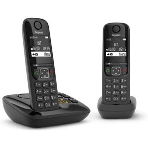 Téléphone sans fil DECT Gigaset AS690A Duo - Avec répondeur - Noir Téléphone sans fil DECT Gigaset AS690A Duo - Avec répondeur - Noir