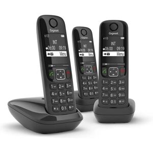 Siemens Gigaset AS690 - 3 combinés - Noir - Téléphone Fixe - Publicité Siemens Gigaset AS690 - 3 combinés - Noir - Téléphone Fixe - Publicité
