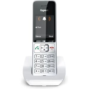 Gigaset Comfort 501 - Telefono DECT con ID chiamante, Argento, Bianco Gigaset Comfort 501 - Telefono DECT con ID chiamante, Argento, Bianco