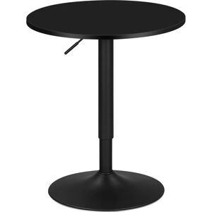 Woltu - Mesa de Bar Ajustable en Altura Giratoria 360° MDF Negro BT02sz Woltu - Mesa de Bar Ajustable en Altura Giratoria 360° MDF Negro BT02sz