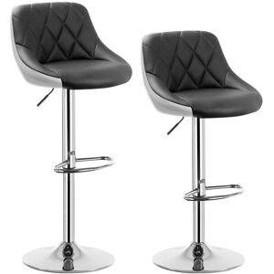 WOLTU Tabourets de bar Gris+Blanc - Similicuir - Réglables Tabourets - Publicité WOLTU Tabourets de bar Gris+Blanc - Similicuir - Réglables Tabourets - Publicité