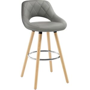 Tabouret de Bar en Bois Gris WOLTU avec Repose-pieds - Tabouret - Publicité Tabouret de Bar en Bois Gris WOLTU avec Repose-pieds - Tabouret - Publicité